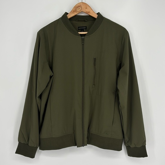 Banana Republic Full-Zip Bomber Jacket Women’s Size Large in Olive Green - EUC! - Picture 6 of 15